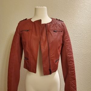 CoffeeShop faux leather jacket Size XS Color Brown